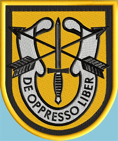 1st Special Forces Group Crest Digitized Machine Embroidery