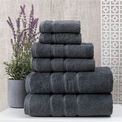 Upthrone Turkish Bath Towel Set Of 6 Turkish Cotton Hotel Bathroom