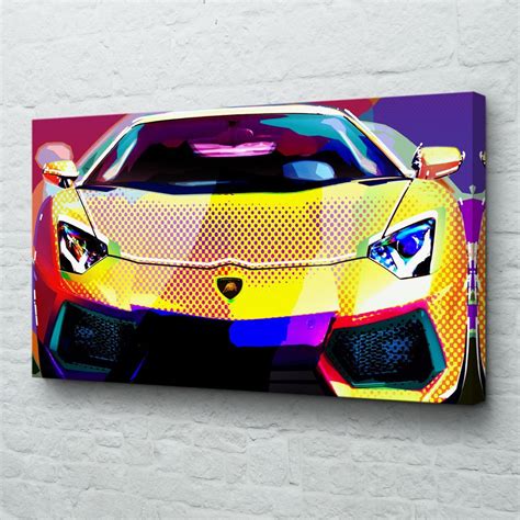 Lamborghini Aventador Art Exotic Car Painting Canvas Wall Art Epik