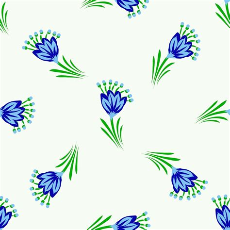 Seamless Repeat Pattern With Flowers And Leaves 2286280 Vector Art At