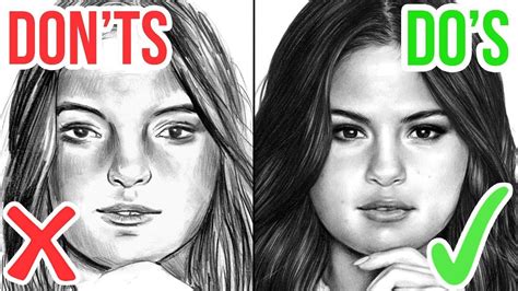 Dos And Donts How To Draw A Face Realistic Drawing Tutorial Step By