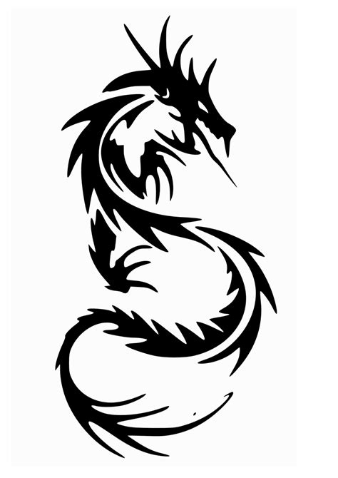 For boys and girls, kids and adults, teenagers and toddlers, preschoolers and older kids at school. Public Domain Clip Art Image | Dragon tattoo | ID ...