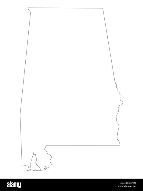 Alabama Map Black And White Stock Photos And Images Alamy