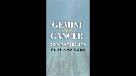 Gemini And Cancer Compatibility Pros And Cons Shorts Youtube