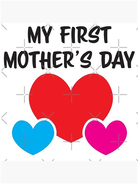 My First Mothers Day Mother Of Twins Baby Boy And Baby Girl Poster