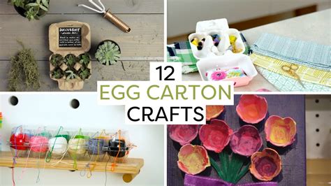 12 Crafts To Make With Egg Cartons Compilation Youtube