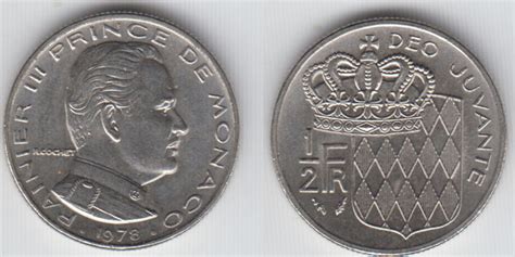 1 2 Franc Monaco 1 Franc 1978 Rainier III Prinz Von Monaco Siehe