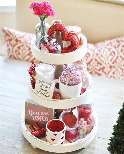 valentines day tiered tray decor that anyone can do