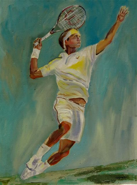 Medium Original Realism Painting Oil On Canvas Roger Sports