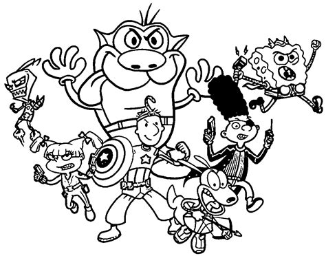Nickelodeon Halloween Coloring Pages