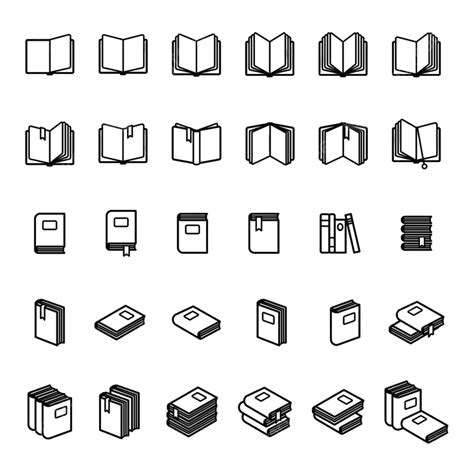 Thin Book Vector Png Images Book Thin Line Icons Design Icons