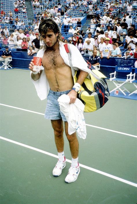 Andre Agassi Competed At The Us Open In Tiny Jean Shorts