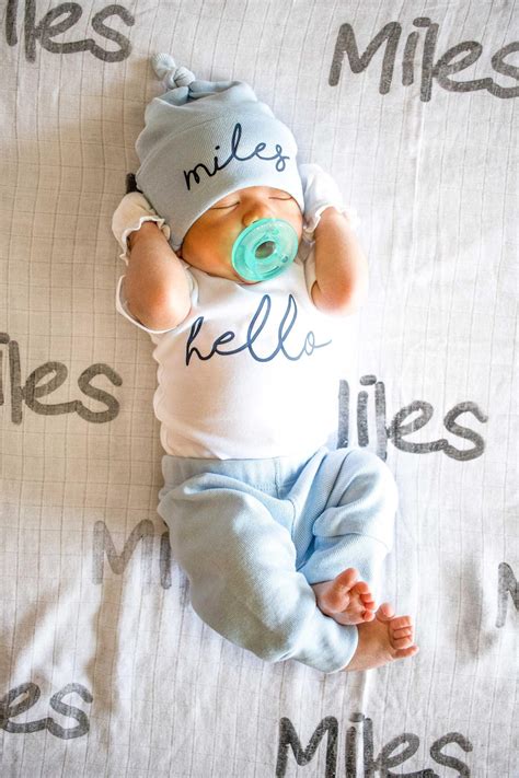 Baby Boy Coming Home Outfit Spring Summer Newborn Hello Etsy Baby