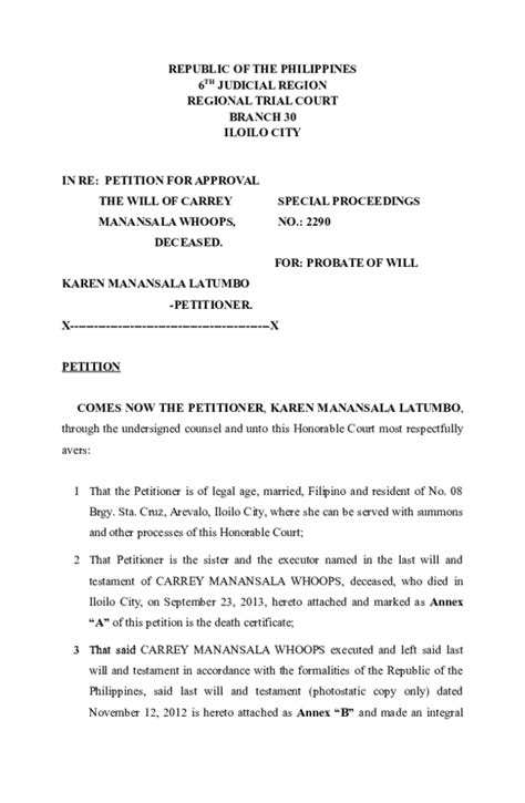 Doc Republic Of The Philippines 6 Th Judicial Region Regional Trial