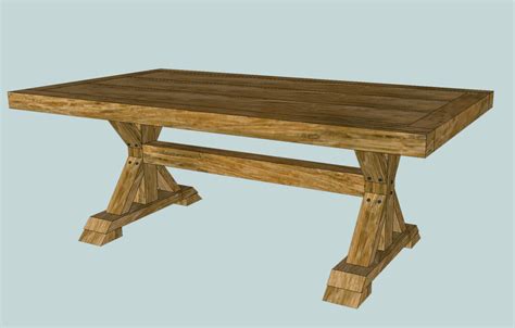 This digital photography of white farmhouse table with legs has dimension 1600 x 1200 pixels. How to Build a Chunky X Farmhouse Table - Pretty Handy Girl