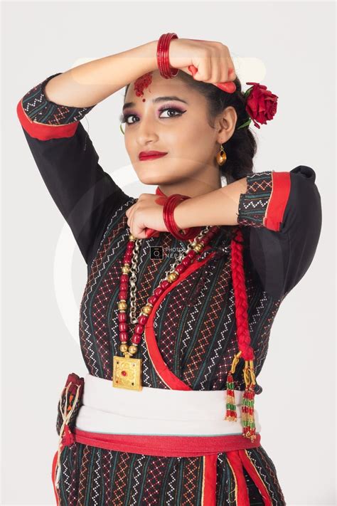 A Close Up Sot Of Beautiful Newari Girl Showing Her Face While Dancing Photos Nepal