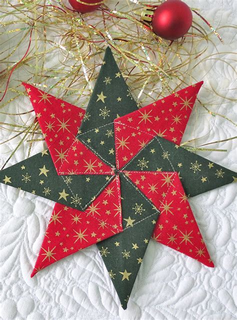 Fabric Star Ornament Getas Quilting Studio
