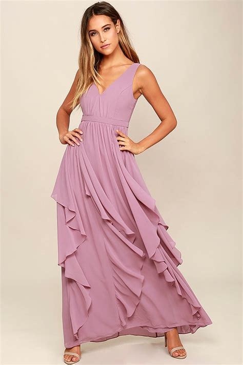 Lovely Mauve Dress Maxi Dress Bridesmaid Dress 9200