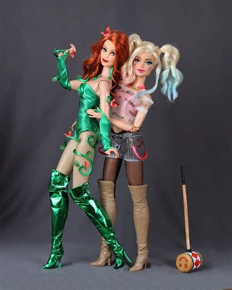 Guto On Instagram “poison Ivy And Harley Quinn Dolls 💖🌿 Duas Customizações Que Eu Adorei Fazer