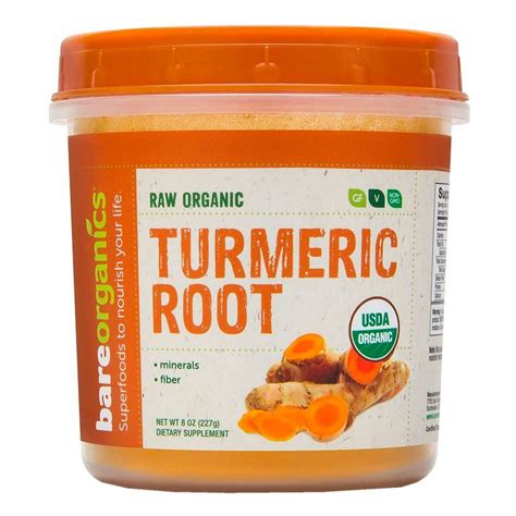 Bareorganics Turmeric Root Powder Raw Organic G