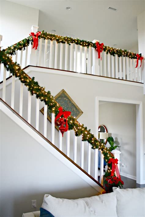 Our Christmas Staircase Thrifty Decor Chick Thrifty Diy Decor And