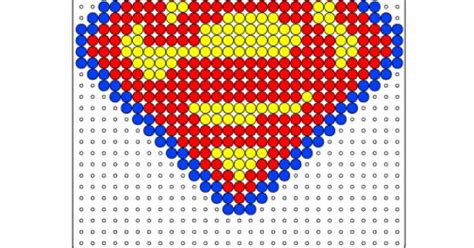 Bügelperlen vorlagen und motive zum ausdrucken. Superman Schild Bügelperlen Vorlage | Bügelperlen | Pinterest | Perler beads and Bead patterns