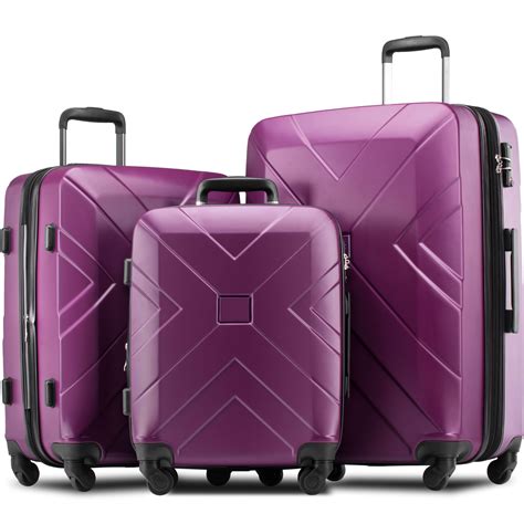 3 Piece Carry On Luggage Sets Segmart Lightweight Carry On Expandable