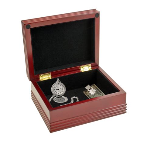Monogrammed Mens Rosewood Jewelry Valet Box
