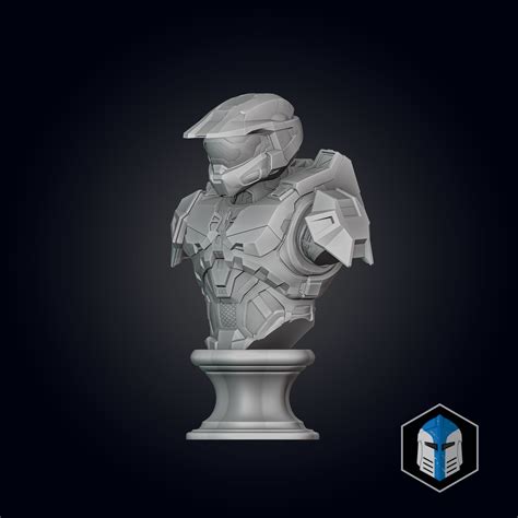 Halo Infinite Master Chief Bust 3d Print Files Galactic Armory