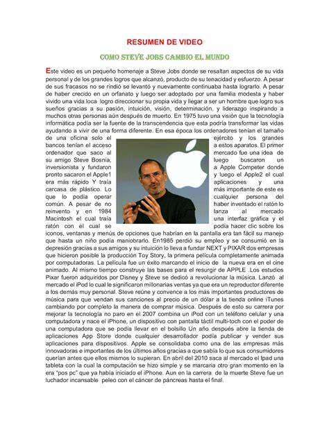 Steve Jobs Resumen De La Pelicula Nathan