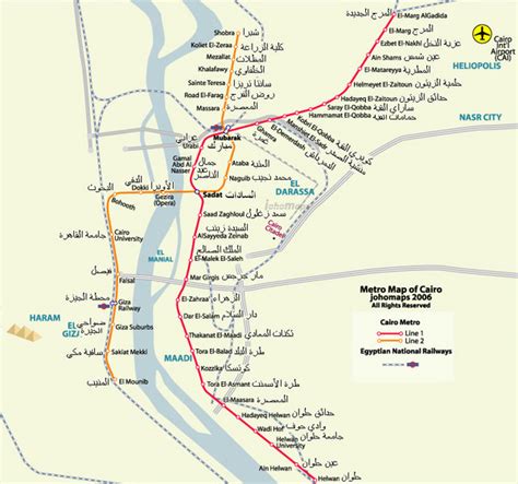 Cairo Metro Map Cairo Egypt Mappery