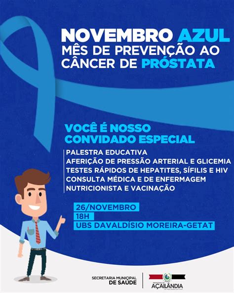 Novembro Azul Mês De Prevenção Ao Câncer De Próstata Portal Inotícia Ma