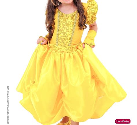 Vestido Princesa Bela E A Fera Infantil Luxo Formatura Luvas R 119