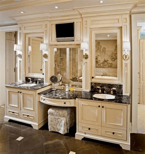 Different Types Of Bathroom Vanity With Makeup Area Ideas