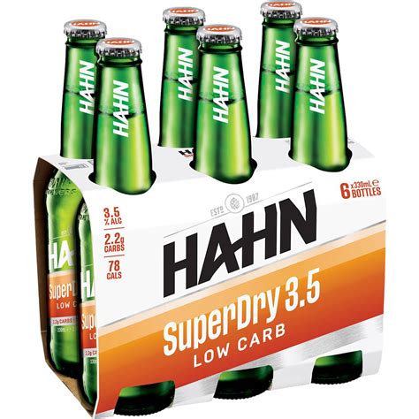 Hahn Superdry Premium Lager 35 Bottle 330ml X 6 Pack Woolworths