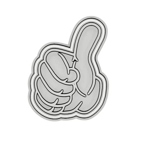 STL File Thumbs Up Cookie Cutter Like Button Icon3D Print Object To