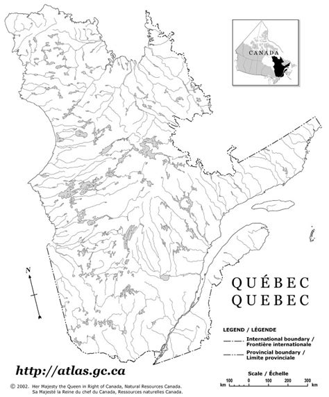 Quebec Outline Map