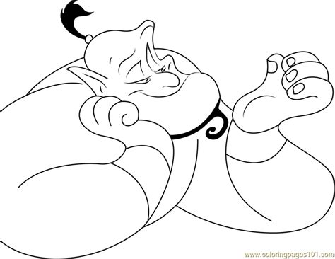 Genie Coloring Pages Disney HD Coloring Pages Printable
