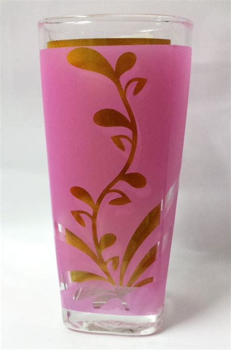 Full Frosted Drinking Glass Set With Different Colors And Different