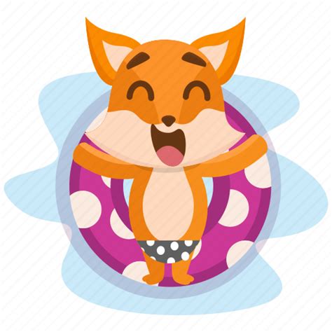 Chill Emoji Emoticon Fox Pool Smiley Sticker Icon Download On