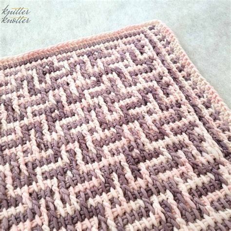 Tunisian Crochet Blanket CAL 2022 Square 20 KnitterKnotter