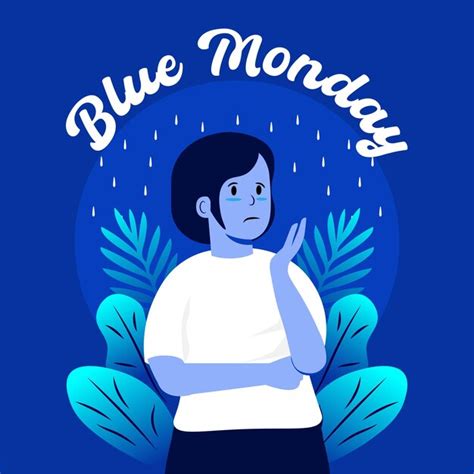 Premium Vector Flat Blue Monday Illustration For Social Media