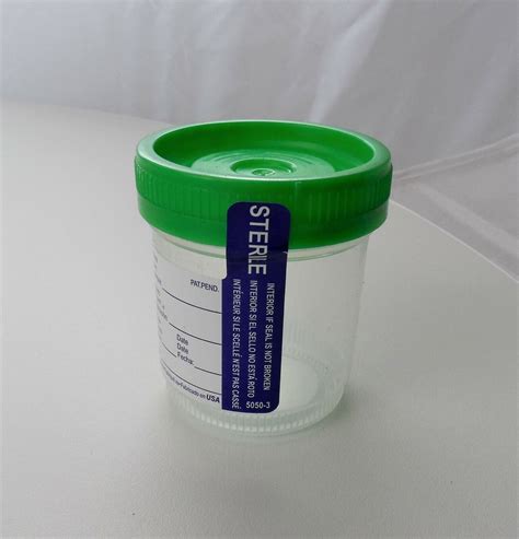 Sterile Urine Specimen Collection Cups 90ml 3oz Green New Sealed