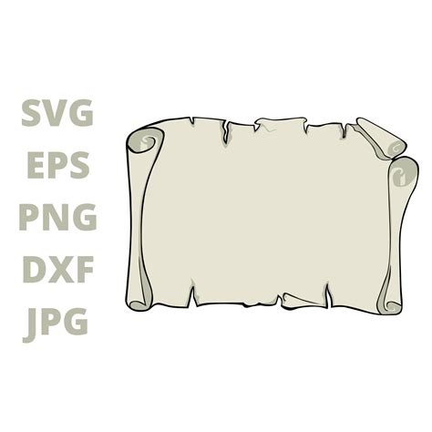 Old Parchment Paper Svg Clipart Pirate Scroll Image Digital Etsy