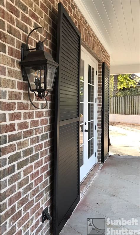 French Doors With Exterior Louvered Composite Shutters Shutters