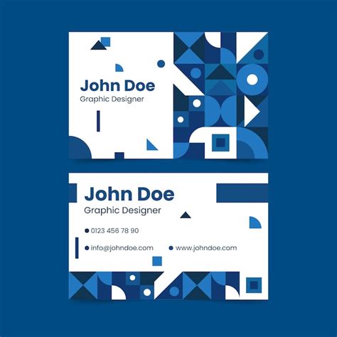 Free Vector Classic Blue Shapes Business Card Template