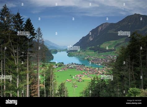 View From The Bruenig Pass Onto The Lungern Lake Storage Lake