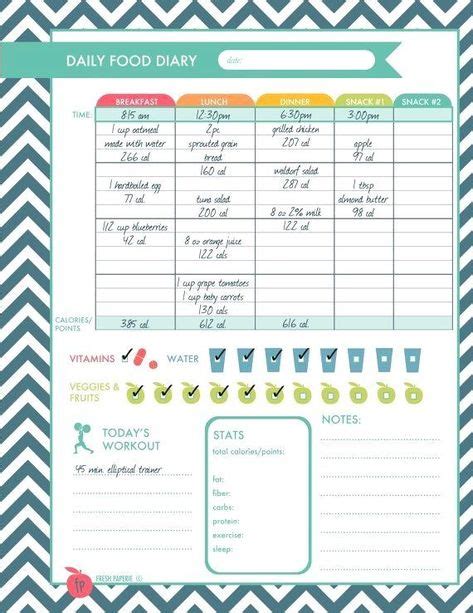 Free Printable Food Diary Template From Health Food