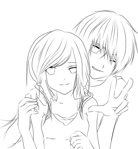 Anime People Kissing Coloring Pages Sketch Coloring Page