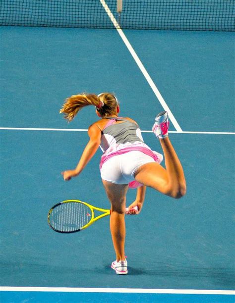WOW Very Nice View From Behind As Victoria Azarenka Hits A Serve Nice